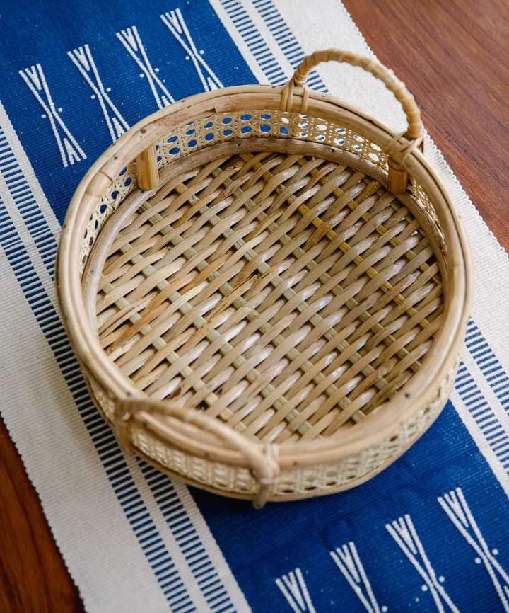 Rattan Cane Tray Loop Handle